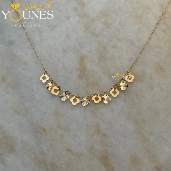 گردنبند طلا ونکلیف پولکی